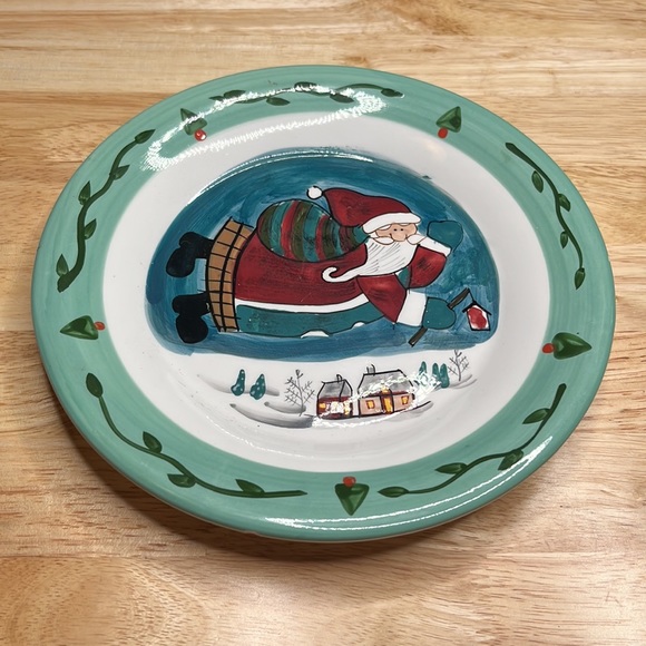 Set of 2 CHRISTMAS THEME Holiday Plates ANGEL And SANTA - Picture 3 of 12